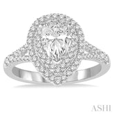 1/2 ctw Diamond Semi-mount Engagement Ring in 14K White Gold